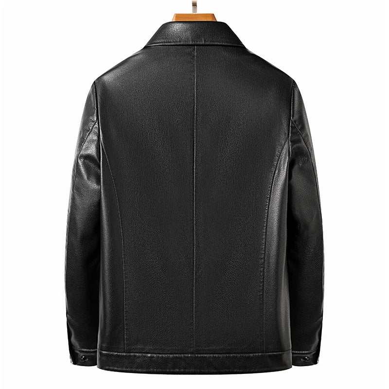 YN-335 Men's Lapel Jacket Natural Leather  Jacket Spring and Autumn Sheepskin Jacket Men